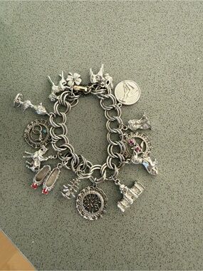 Vintage Sterling Silver Charm Bracelet - Women’s Jewelry